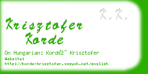 krisztofer korde business card